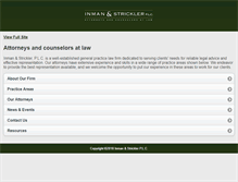 Tablet Screenshot of inmanandstrickler.com